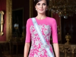 Retrato oficial de gala de la reina Letizia de España