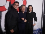 Gael García Bernal, Jorge Salinas y Esmeralda Pimentel en la presentación de Hombre al Agua en la Ciudad de México